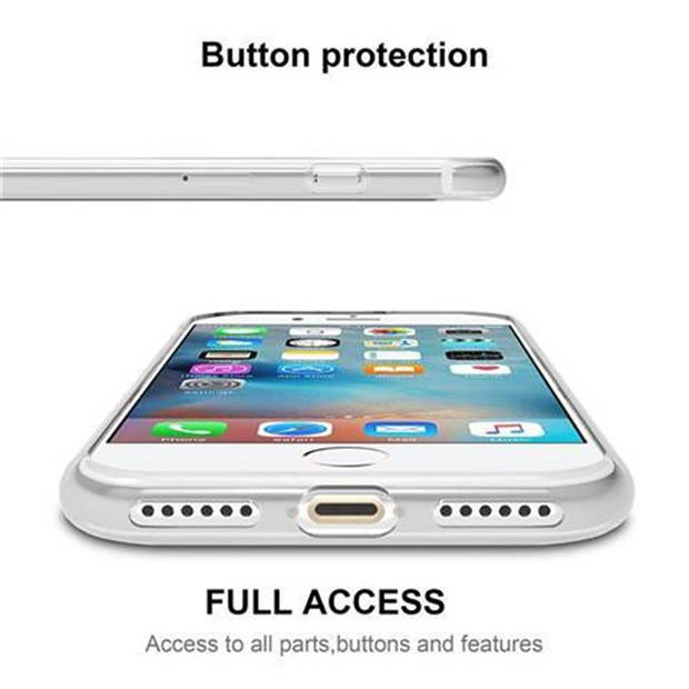 Cadorabo Hoesje geschikt voor Apple iPhone 7 / 7S / 8 / SE 2020 in VOLLEDIG TRANSPARANT - Beschermhoes Cover gemaakt van