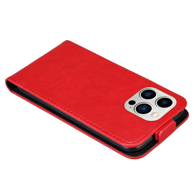 Cadorabo Hoesje geschikt voor Apple iPhone 14 PRO MAX in APPEL ROOD - Beschermhoes Flip Case Cover magnetische sluiting