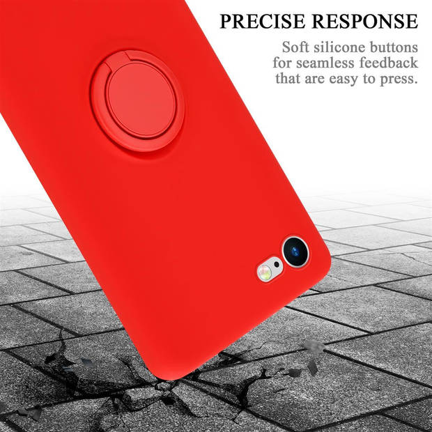 Cadorabo Hoesje geschikt voor Apple iPhone 7 / 7S / 8 / SE 2020 in LIQUID ROOD - Beschermhoes van TPU silicone Case