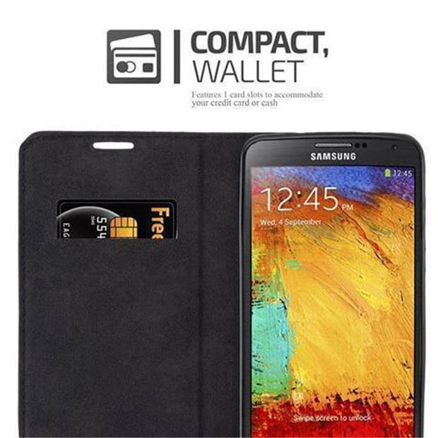 Cadorabo Hoesje geschikt voor Samsung Galaxy NOTE 3 NEO in KOFFIE BRUIN - Beschermhoes Case magnetische sluiting Cover