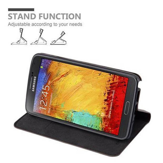 Cadorabo Hoesje geschikt voor Samsung Galaxy NOTE 3 NEO in KOFFIE BRUIN - Beschermhoes Case magnetische sluiting Cover