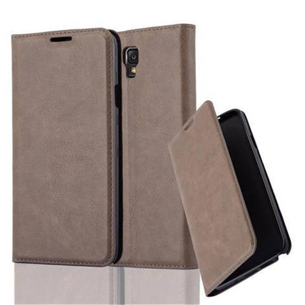 Cadorabo Hoesje geschikt voor Samsung Galaxy NOTE 3 NEO in KOFFIE BRUIN - Beschermhoes Case magnetische sluiting Cover