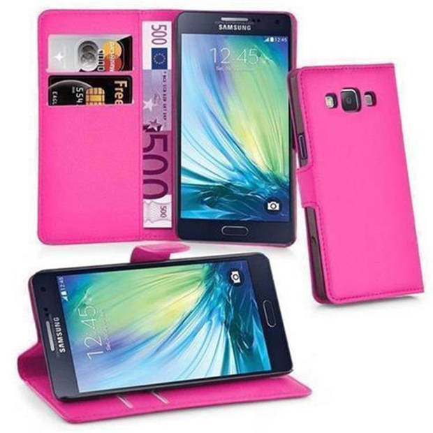 Cadorabo Hoesje geschikt voor Samsung Galaxy J5 2015 in KERSEN ROZE - Beschermhoes Cover magnetische sluiting Case