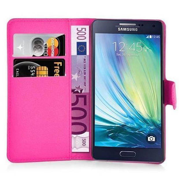 Cadorabo Hoesje geschikt voor Samsung Galaxy J5 2015 in KERSEN ROZE - Beschermhoes Cover magnetische sluiting Case