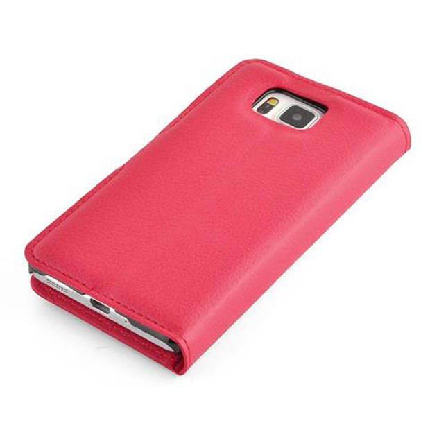 Cadorabo Hoesje geschikt voor Samsung Galaxy ALPHA in KARMIJN ROOD - Beschermhoes Cover magnetische sluiting Case