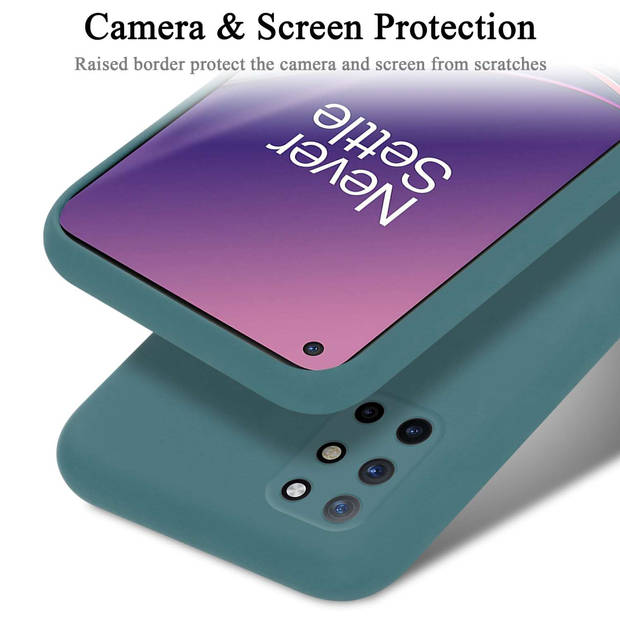 Cadorabo Hoesje geschikt voor OnePlus 8T Case in LIQUID GROEN - Beschermhoes TPU silicone Cover