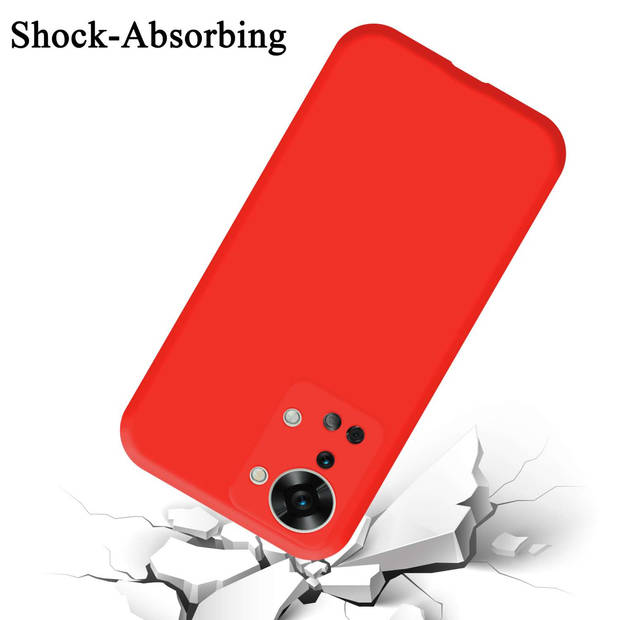 Cadorabo Hoesje geschikt voor OnePlus Nord 2T Case in LIQUID ROOD - Beschermhoes TPU silicone Cover