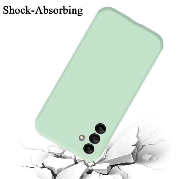 Cadorabo Hoesje geschikt voor Samsung Galaxy A04s Case in LIQUID LICHT GROEN - Beschermhoes TPU silicone Cover