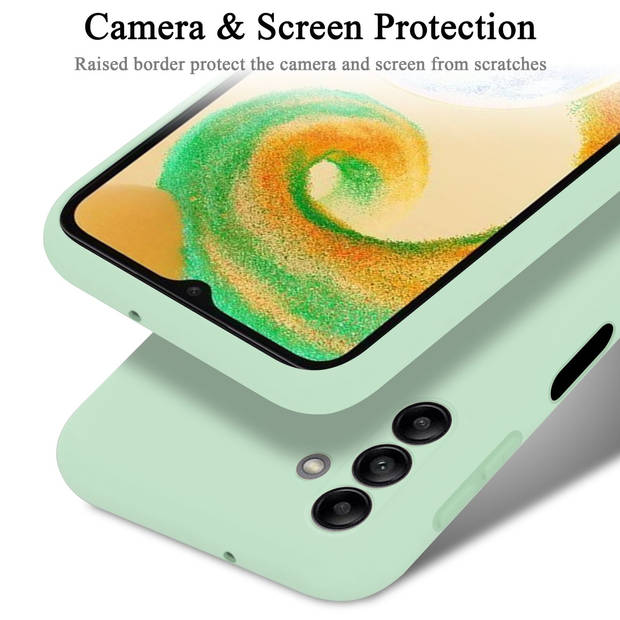 Cadorabo Hoesje geschikt voor Samsung Galaxy A04s Case in LIQUID LICHT GROEN - Beschermhoes TPU silicone Cover