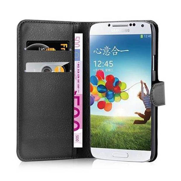 Cadorabo Hoesje geschikt voor Samsung Galaxy S5 / S5 NEO in PHANTOM ZWART - Beschermhoes Cover magnetische sluiting Case