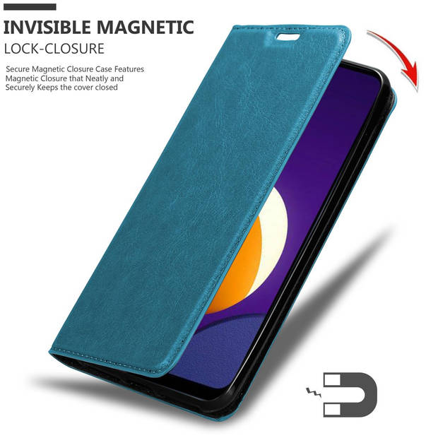 Cadorabo Hoesje geschikt voor Samsung Galaxy A12 / M12 in BENZINE TURKOOIS - Beschermhoes Case magnetische sluiting