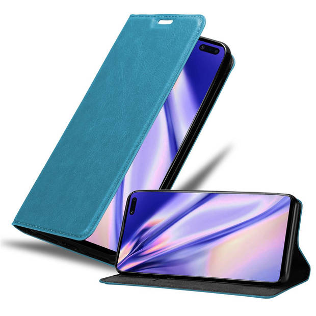 Cadorabo Hoesje geschikt voor Samsung Galaxy S10 5G in BENZINE TURKOOIS - Beschermhoes Case magnetische sluiting Cover