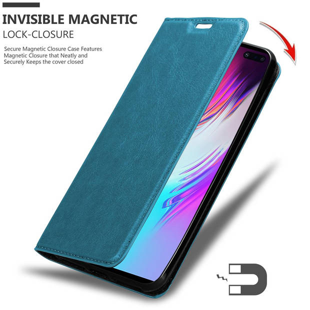 Cadorabo Hoesje geschikt voor Samsung Galaxy S10 5G in BENZINE TURKOOIS - Beschermhoes Case magnetische sluiting Cover