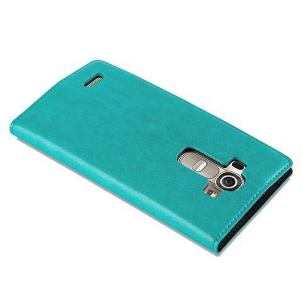 Cadorabo Hoesje geschikt voor LG G3 in BENZINE TURKOOIS - Beschermhoes Case magnetische sluiting Cover