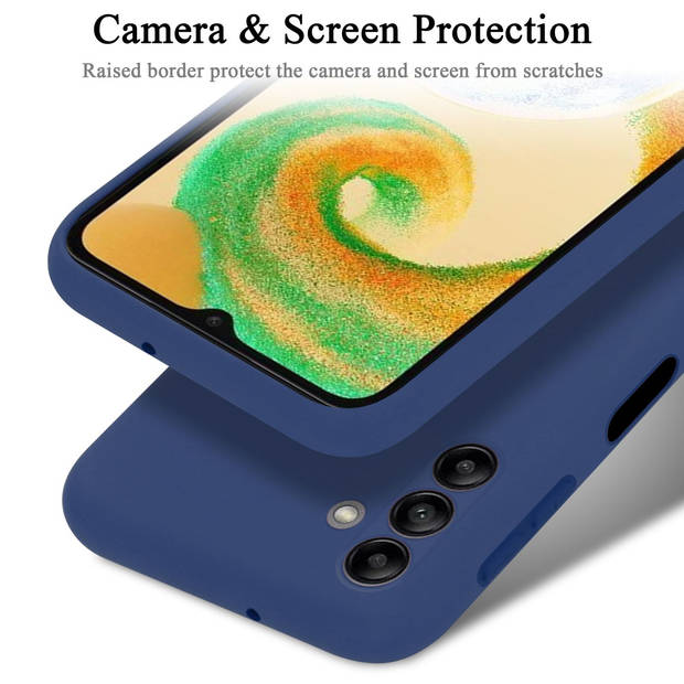 Cadorabo Hoesje geschikt voor Samsung Galaxy A04s Case in LIQUID BLAUW - Beschermhoes TPU silicone Cover