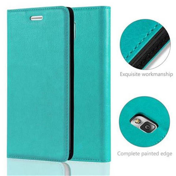 Cadorabo Hoesje geschikt voor Samsung Galaxy NOTE 3 in BENZINE TURKOOIS - Beschermhoes Case magnetische sluiting Cover