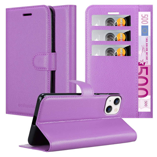 Cadorabo Hoesje geschikt voor Apple iPhone 14 in MANGAAN PAARS - Beschermhoes Cover magnetische sluiting Case