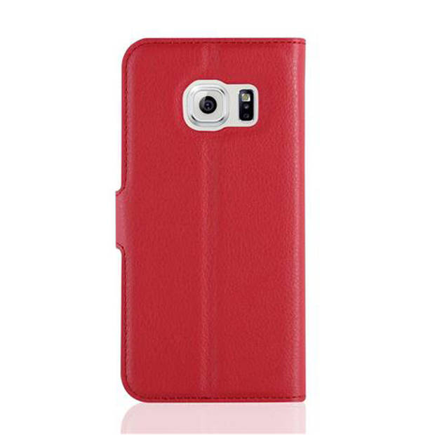 Cadorabo Hoesje geschikt voor Samsung Galaxy S7 in KARMIJN ROOD - Beschermhoes Cover magnetische sluiting Case