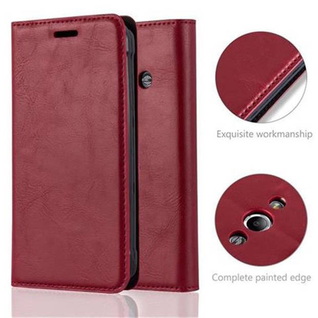 Cadorabo Hoesje geschikt voor Samsung Galaxy XCover 3 in APPEL ROOD - Beschermhoes Case magnetische sluiting Cover