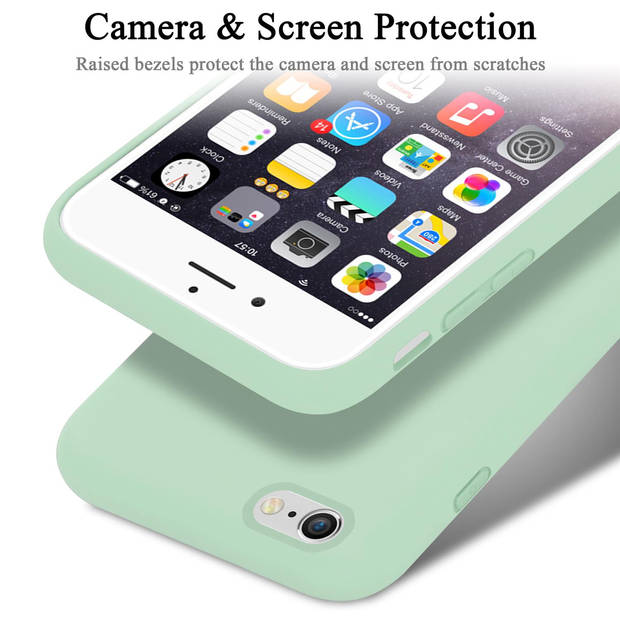 Cadorabo Hoesje geschikt voor Apple iPhone 6 / 6S Case in LIQUID LICHT GROEN - Beschermhoes TPU silicone Cover