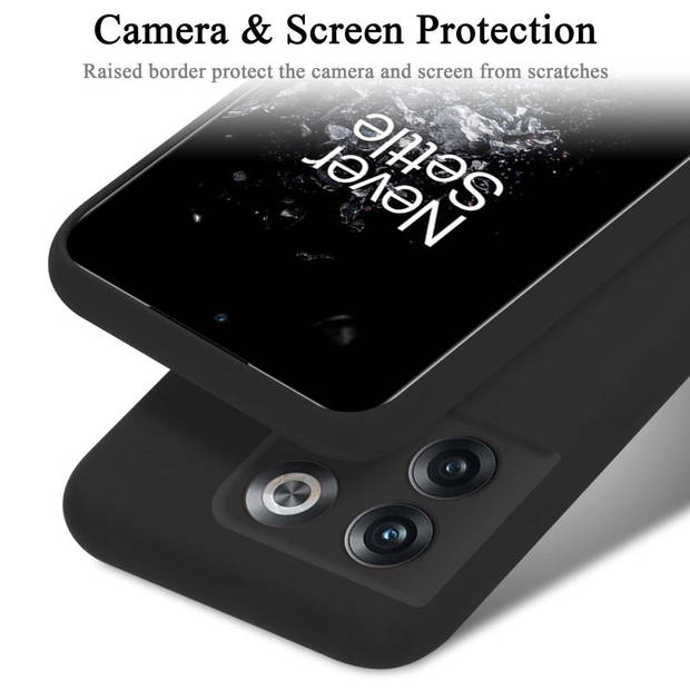 Cadorabo Hoesje geschikt voor OnePlus 10T / ACE PRO Case in LIQUID ZWART - Beschermhoes TPU silicone Cover