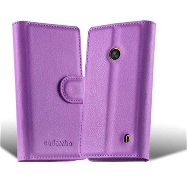 Cadorabo Hoesje geschikt voor Nokia Lumia 520 / 521 in MANGAAN PAARS - Beschermhoes Cover magnetische sluiting Case