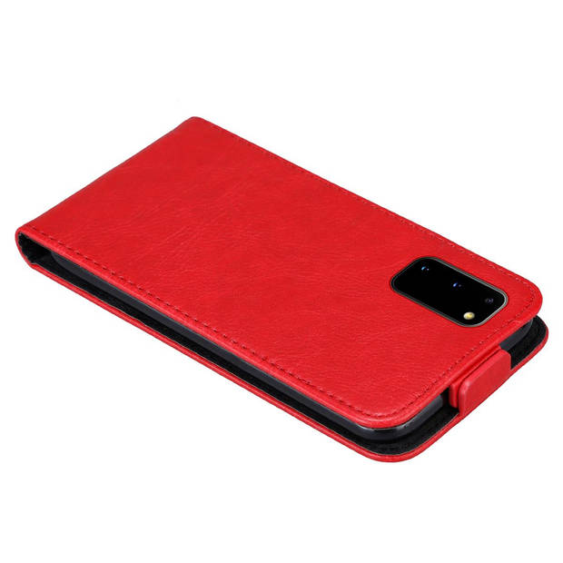 Cadorabo Hoesje geschikt voor Samsung Galaxy S20 in APPEL ROOD - Beschermhoes Flip Case Cover magnetische sluiting