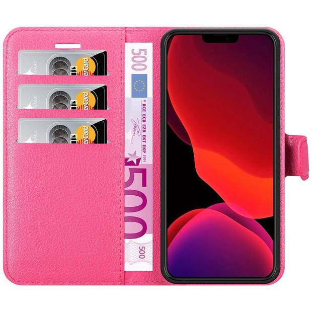 Cadorabo Hoesje geschikt voor Apple iPhone 12 MINI in KERSEN ROZE - Beschermhoes Cover magnetische sluiting Case