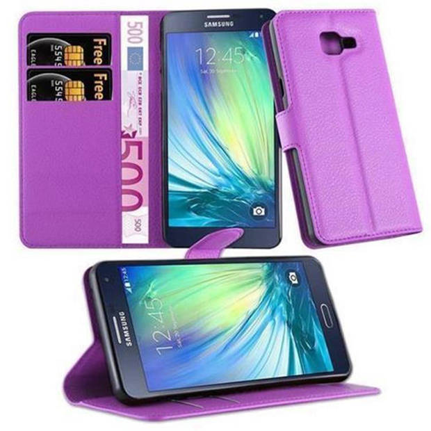 Cadorabo Hoesje geschikt voor Samsung Galaxy A5 2016 in MANGAAN PAARS - Beschermhoes Cover magnetische sluiting Case