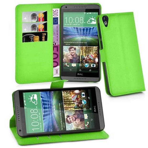 Cadorabo Hoesje geschikt voor HTC Desire 820 in MUNT GROEN - Beschermhoes Cover magnetische sluiting Case