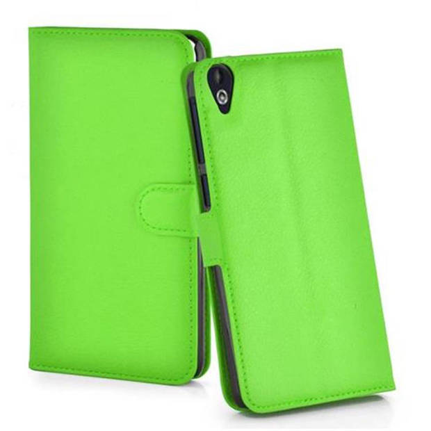 Cadorabo Hoesje geschikt voor HTC Desire 820 in MUNT GROEN - Beschermhoes Cover magnetische sluiting Case