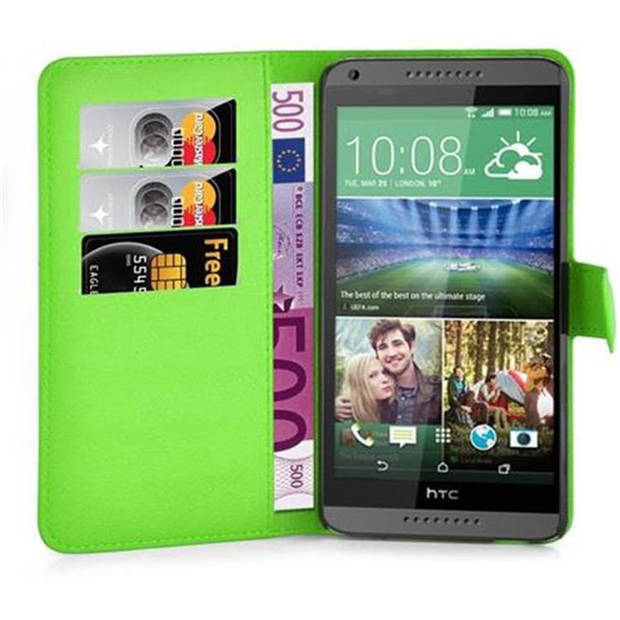 Cadorabo Hoesje geschikt voor HTC Desire 820 in MUNT GROEN - Beschermhoes Cover magnetische sluiting Case