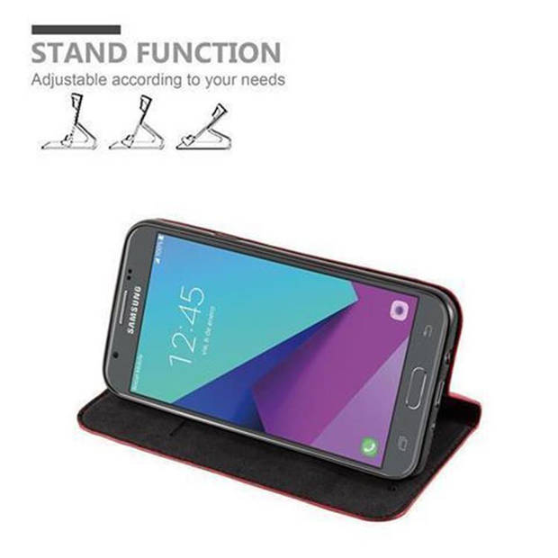 Cadorabo Hoesje geschikt voor Samsung Galaxy J7 2017 US Version in APPEL ROOD - Beschermhoes Case magnetische sluiting