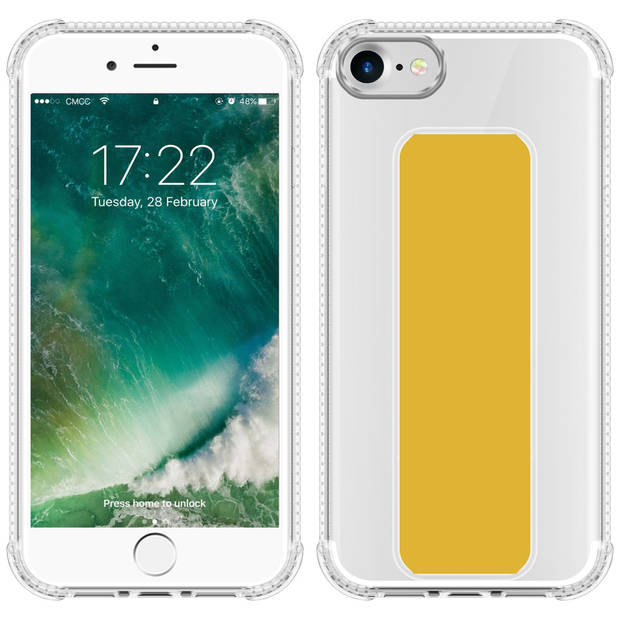 Cadorabo Hoesje geschikt voor Apple iPhone 7 / 7S / 8 / SE 2020 Cover in GEEL - Beschermhoes TPU silicone Case met