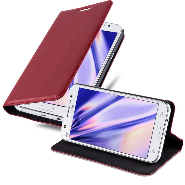 Cadorabo Hoesje geschikt voor Samsung Galaxy J5 2015 in APPEL ROOD - Beschermhoes Case magnetische sluiting Cover