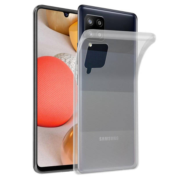 Cadorabo Hoesje geschikt voor Samsung Galaxy A42 4G in VOLLEDIG TRANSPARANT - Beschermhoes Cover gemaakt van TPU