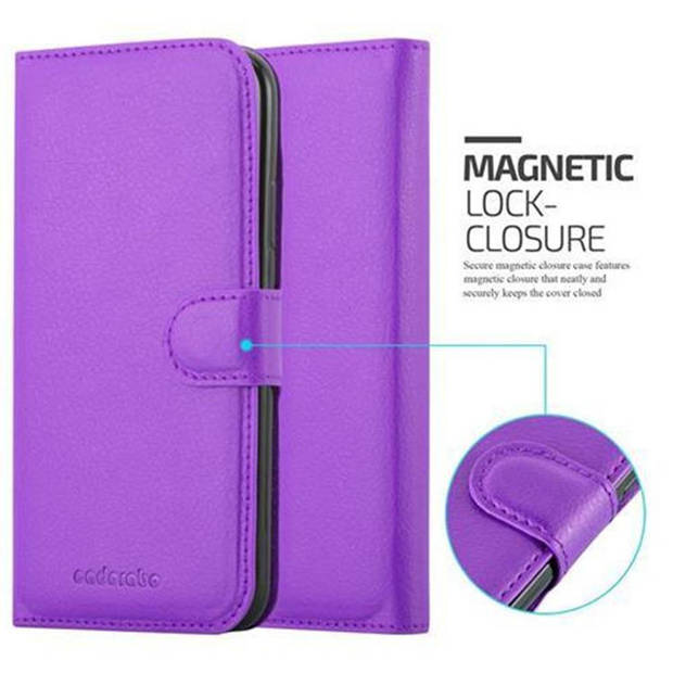 Cadorabo Hoesje geschikt voor Apple iPhone X / XS in MANGAAN PAARS - Beschermhoes Cover magnetische sluiting Case