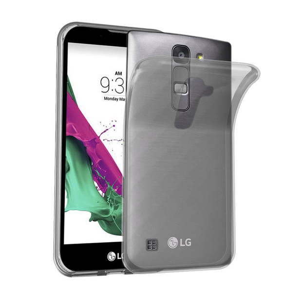 Cadorabo Hoesje geschikt voor LG G4C / G4 MINI / MAGNA in TRANSPARANT ZWART - Beschermhoes Cover gemaakt van TPU