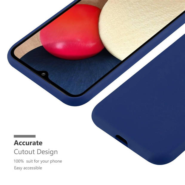 Cadorabo Hoesje geschikt voor Samsung Galaxy A02s in CANDY DONKER BLAUW - Beschermhoes TPU silicone Case Cover