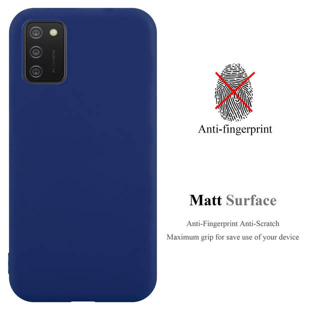 Cadorabo Hoesje geschikt voor Samsung Galaxy A02s in CANDY DONKER BLAUW - Beschermhoes TPU silicone Case Cover