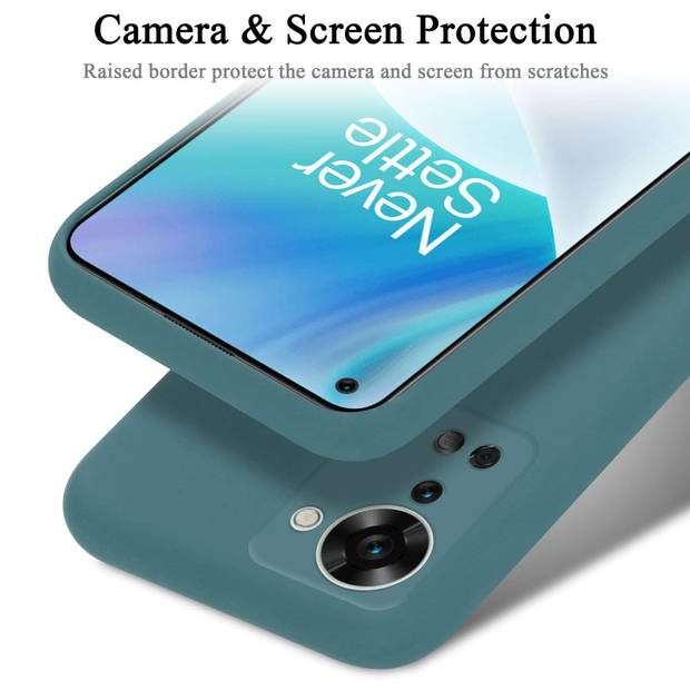 Cadorabo Hoesje geschikt voor OnePlus Nord 2T Case in LIQUID GROEN - Beschermhoes TPU silicone Cover