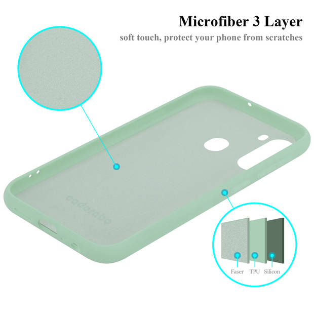 Cadorabo Hoesje geschikt voor Samsung Galaxy A21 Case in LIQUID LICHT GROEN - Beschermhoes TPU silicone Cover