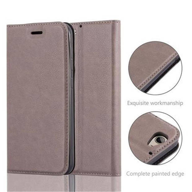 Cadorabo Hoesje geschikt voor HTC ONE A9S in KOFFIE BRUIN - Beschermhoes Case magnetische sluiting Cover