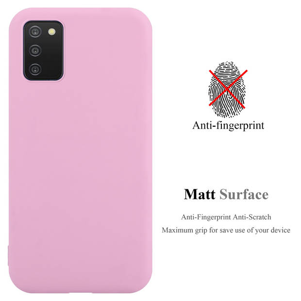 Cadorabo Hoesje geschikt voor Samsung Galaxy A03s in CANDY ROZE - Beschermhoes TPU silicone Case Cover