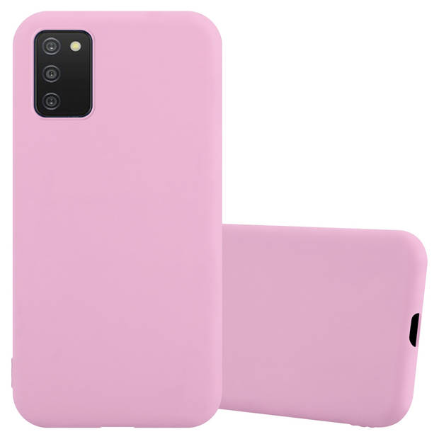 Cadorabo Hoesje geschikt voor Samsung Galaxy A03s in CANDY ROZE - Beschermhoes TPU silicone Case Cover