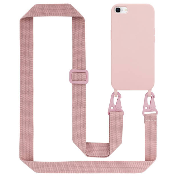 Cadorabo Mobiele telefoon ketting geschikt voor Apple iPhone 7 / 7S / 8 / SE 2020 Hoesje in LIQUID ROZE - Silicone