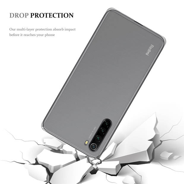 Cadorabo Hoesje geschikt voor Xiaomi RedMi NOTE 8 in VOLLEDIG TRANSPARANT - Beschermhoes Cover gemaakt van TPU Silicone