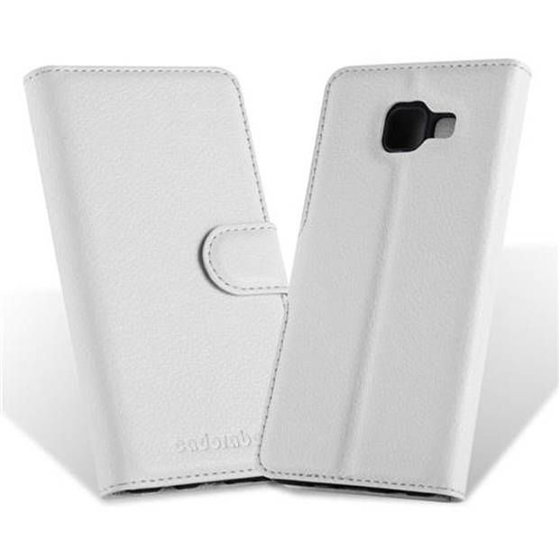 Cadorabo Hoesje geschikt voor Samsung Galaxy A3 2016 in ARCTISCH WIT - Beschermhoes Cover magnetische sluiting Case