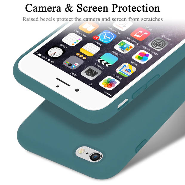 Cadorabo Hoesje geschikt voor Apple iPhone 6 / 6S Case in LIQUID GROEN - Beschermhoes TPU silicone Cover