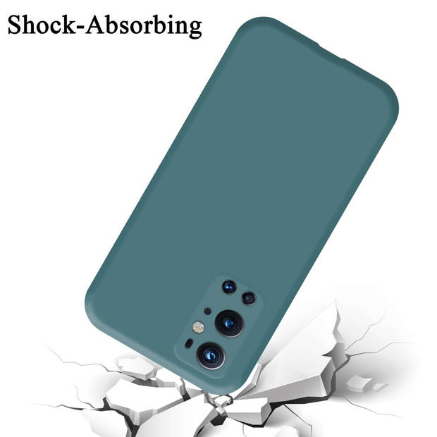 Cadorabo Hoesje geschikt voor OnePlus 9 PRO Case in LIQUID GROEN - Beschermhoes TPU silicone Cover